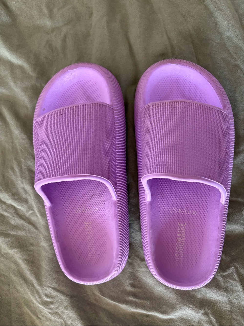 Cushionaire Purple Slip-On Slides